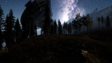 Observatorio-Astronómico-Bajo-Las-Estrellas-Del-Cielo-Nocturno.-Hiperlapso